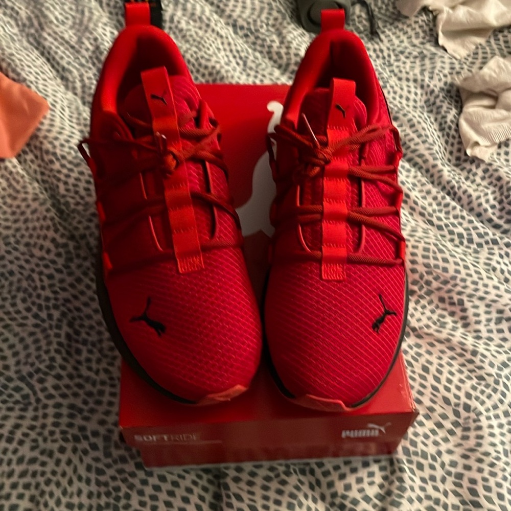 Puma Red Softride slipon Men’s size 11 athletic shoes. Brand new in box.